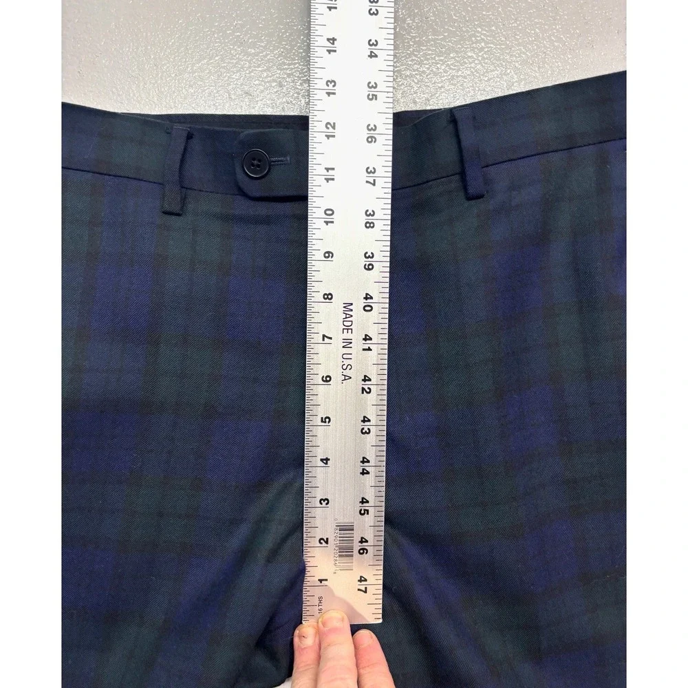 Banana Republic 31x29 Blackwatch Tartan Plaid‎ Dress Pants Wool Trousers Tapered